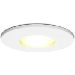 HOFTRONIC Barcelona - LED Einbaustrahler - IP44 wasserdicht - 4 Watt 345 lumen - 2700K warmweiß - GU10 - Dimmbar - Rund - Für Bad, Innen- und Außenbereich - Weiß