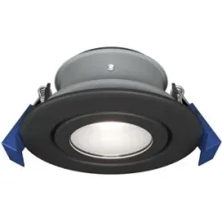 HOFTRONIC Lima - LED Einbaustrahler - Schwenkbar - Durchmesser 85mm - GU10 - IP65 für Bad und Außenbereich - Rund - Schwarz