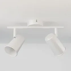 HOFTRONIC Riga - LED Deckenleuchte - 1 Flammig - Schwenkbar - GU10 fassung - Dimmable - IP20 für Innenbereich - Weiß