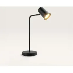 HOFTRONIC Riga LED-Tischleuchte - Schwenkbar - Eingebauter Dimmer - Schreibtischlampe für innen - GU10-Fassung - Max. 35 Watt - Schwarz - 3 Jahre Garantie