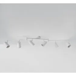 HOFTRONIC Riga - LED Deckenleuchte - 6 Flammig - Schwenkbar - GU10 fassung - Dimmable - IP20 für Innenbereich - Weiß