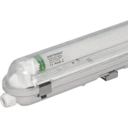 HOFTRONIC 25x LED Feuchtraumleuchte 150cm - T8 (G13) - 30W 4800 Lumen (160lm/w) - 6000K tageslichtweiß (860) - Verknüpfbar - Flimmerfrei - IP65 wasserdicht - Komplettset Röhrenhalterung