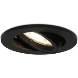 HOFTRONIC Oslo LED Einbaustrahler - 4 Watt 345 Lumen - 4000K neutralweiß - GU10 - Dimmbar - Rund - Schwenkbar - IP20 für Innenbereich - Schwarz