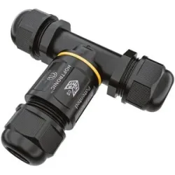 HOFTRONIC 5er Set Kabelverbinder - T-Form - IP68 Wasserdicht - Geeignet für 4-12 mm Kabeldicke