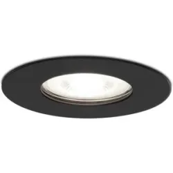 HOFTRONIC Bari LED Einbaustrahler - 4W 345lm - 6500K tageslichtweiß - GU10 - Dimmbar - Rund - IP64 Wasserdicht - Schwarz - Für Bad, Innen und Außen