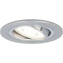 HOFTRONIC Chandler LED Einbaustrahler - GU10 4 Watt 345 Lumen - 6500K tageslichtweiß - Dimmbar - Rund - Schwenkbar - IP20 Innen - Edelstahl