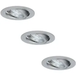 HOFTRONIC 3x Jose LED Einbaustrahler - 4W 345 Lumen - 6500K - Schwenkbar - Edelstahl