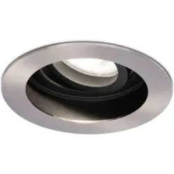 HOFTRONIC Mesa LED Einbaustrahler - GU10 4 Watt 345 Lumen - 6500K tageslichtweiß - Dimmbar - Versenkt - Rund - Schwenkbar - IP20 für innen - Edelstahl