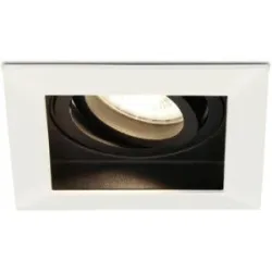 HOFTRONIC Durham LED Einbaustrahler Eckig - 4W 345lm - 4000K neutralweiß - GU10 - Dimmbar - Schwenkbar - IP20 für innen - Weiß