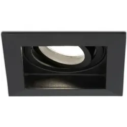 HOFTRONIC Durham LED Einbaustrahler Eckig - 4W 345lm - 4000K neutralweiß - GU10 - Dimmbar - Schwenkbar - IP20 für innen - Schwarz