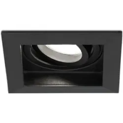 HOFTRONIC Durham LED Einbaustrahler Eckig - 4W 345lm - 6500K tageslichtweiß - GU10 - Dimmbar Schwenkbar - IP20 für innen - Schwarz