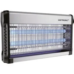 HOFTRONIC LED-Mückenlampe ? 13W ? UV-Insektenlampe ? 3500 V ? Geeignet für 100 m² ? IP20 für den Innenbereich ? Schwarz/Silber ? Kettenlänge 60 cm