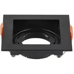 V-TAC Fresno LED Einbaustrahler - Schwenkbar Armatur - Kunststoff - 95x95mm - GU10 Fassung - Eckig - IP20 für den Innenbereich - Schwarz