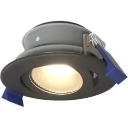 HOFTRONIC Lima LED Einbaustrahler - 4W 345lm - 4000K neutralweiß - GU10 - Dimmbar - Rund - Schwenkbar - IP65 Wasserdicht - Schwarz - Für Bad, Innen und Außen