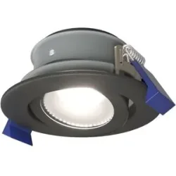 HOFTRONIC Lima LED Einbaustrahler - 4W 345lm - 6500K tageslichtweiß - GU10 - Dimmbar - Rund - Schwenkbar - IP65 Wasserdicht - Schwarz - Für Bad, Innen und Außen