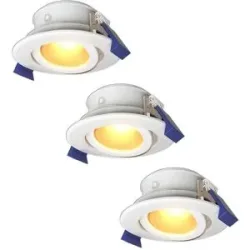 HOFTRONIC 3er Set Lima LED Einbaustrahler - 4W 345lm - 2700K warmweiß - GU10 - Dimmbar - Rund - Schwenkbar - IP65 Wasserdicht - Weiß - Für Bad, Innen und Außen