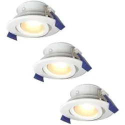 HOFTRONIC 3er Set Lima LED Einbaustrahler - 4W 345lm - 4000K neutralweiß - GU10 - Dimmbar - Rund - Schwenkbar - IP65 Wasserdicht - Weiß - Für Bad, Innen und Außen