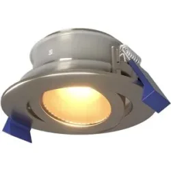 HOFTRONIC Lima LED Einbaustrahler - 4W 345lm - 2700K warmweiß - GU10 - Dimmbar - Rund - Schwenkbar - IP65 Wasserdicht - Edelstahl - Für Bad, Innen und Außen