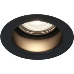 HOFTRONIC Mari LED Einbaustrahler - 4W 345lm - 4000K neutralweiß - GU10 - Dimmbar - Rund - IP64 Wasserdicht - Schwarz - Blendfrei