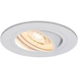 HOFTRONIC Pitsburg LED Einbaustrahler - 6W 570lm - GU10 LED-Modul - Extra flach - 2700K warmweiß - Dimmbar - Rund - Schwenkbar - Innen - Weiß
