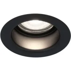 HOFTRONIC Mari - LED Einbaustrahler Flach 58mm - 3,8 Watt 270 Lumen - 6000K tageslichtweiß - GU10 LED Modul - Blendfrei - Dimmbar - Rund - IP65 wasserdicht - Schwarz - LED Coin