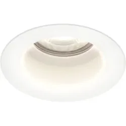 HOFTRONIC Mari - LED Einbaustrahler Flach 58mm - 3,8 Watt 270 Lumen - 6000K tageslichtweiß - GU10 LED Modul - Blendfrei - Dimmbar - Rund - IP65 wasserdicht - Weiß - LED Coin