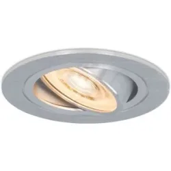 HOFTRONIC Chandler LED Einbaustrahler - 6W 570lm - GU10 LED-Modul - 2700K warmweiß - Dimmbar - Rund - Schwenkbar - IP20 Innen - Edelstahl