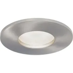 HOFTRONIC Vegas - LED Einbaustrahler flach Einbautiefe 60mm - IP44 wasserdicht - 3,8 Watt 270 Lumen - 6000K tageslichtweiß - GU10 LED Modul - Dimmbar - Rund - Für Bad, Innen- und Außenbereich - Edelstahl - LED Coin