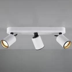 HOFTRONIC Pago LED Deckenstrahler - 3-Flammig - Drehbar und dimmbar - GU10 Fassung - Schwenkbar - Deckenleuchte - Deckenspot - Innen - Weiß