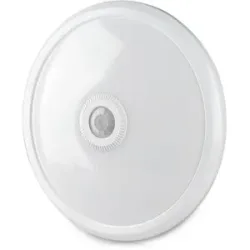 V-TAC LED Deckenleuchte - PIR-Bewegungssensor - Ø29cm - 12 Watt - 800 Lumen - 6400K tageslichtweiß - IP20 staubdicht - Weiß - Bulkhead