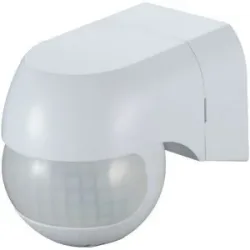HOFTRONIC PIR-Bewegungsmelder mit Dämmerungsschalter - 180° - Aufputzmontage - 12 Meter Reichweite - Maximal 400 Watt - IP44 wasserdicht - Weiß