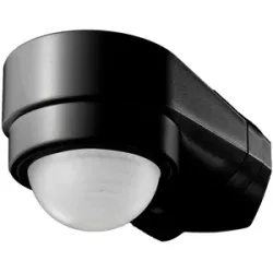 HOFTRONIC PIR Bewegungsmelder mit Dämmerungsschalter 240° Reichweite 10 Meter Maximal 600 Watt Aufputz Farbe schwarz IP65