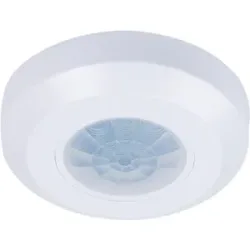 HOFTRONIC PIR-Bewegungsmelder mit Dämmerungsschalter - 360° - Aufputzmontage - 8 Meter Reichweite - Maximal 200 Watt - IP20 für den Innenbereich - Weiß