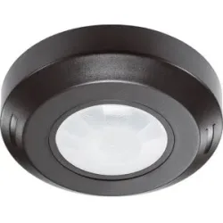 HOFTRONIC PIR-Bewegungsmelder mit Dämmerungsschalter - 360° - Aufputzmontage - 8 Meter Reichweite - Max. 200 Watt - IP20 für den Innenbereich - Schwarz