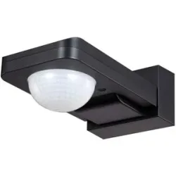 HOFTRONIC PIR-Bewegungsmelder mit Dämmerungsschalter - 360° - Aufputzmontage - 20 Meter Reichweite - Max. 1000 W - IP65 wasserdicht - Schwarz