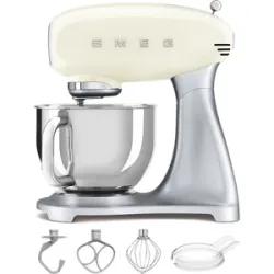 Smeg, SMEG SMF02CREU Creme/Beige - Planetenkneter - Edelstahlschüssel  4,8 Liter