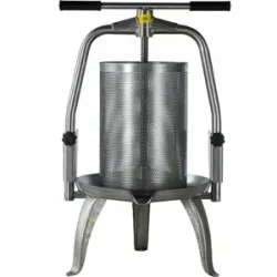 Baesso V25 Edelstahl - Obst- und Gemüsespindelpresse 20 L - Edelstahlpresskorb