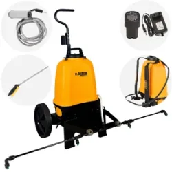 Volpi V-BLACK VITA 12  Akku-Rückenspritze mit Trolley und Spritzbalken