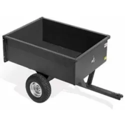 MGF Großer Anhänger aus Metall 122x86 cm für Rasentraktoren, große Reifen