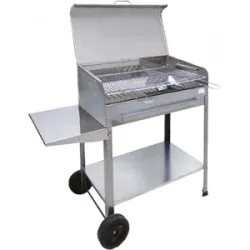 Mille Achille Medium - Handgefertigter Holzkohlegrill aus Edelstahl - 57,5x37cm