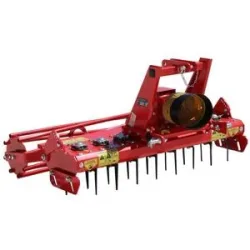 AgriEuro Premium Professionelle Kreiselegge RO 136 - Arbeitsbreite 136 cm - 16 Zinken leichte Reihe - für linksdrehende Zapfwelle (gegen Uhrzeigersinn)