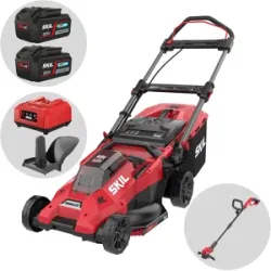 SKIL 0140 BA - Akku-Rasenmäher - 2x20V/4ah - 43cm Schnittbreite - Rasentrimmer kostenlos im Lieferumfang enthalten!