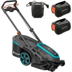 Gardena PowerMax Duo 46/36V P4A - Akku-Rasenmäher - 2x18V 4Ah - 46 cm Schnitt