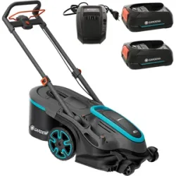 Gardena PowerMax Duo 46/36V P4A - Akku-Rasenmäher - 2x18V 2,5Ah - Schnittbreite 46 cm