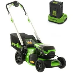 Greenworks GD60LM46SPK4 - Akku-Rasenmäher selbstangetrieben - 60V/4Ah - Taglio 46 cm