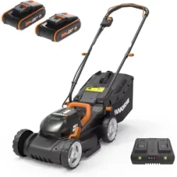 Worx WG779E - Akku Rasenmäher - 2x20V/2,5Ah - 34 cm Schnittbreite