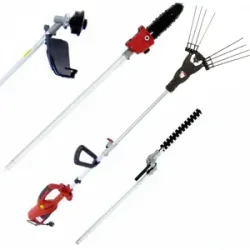 Olivenrüttler + Mehrzweck Elektro Motorsense GeoTech BC 1400 Combi