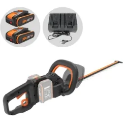 Akku-Heckenschere Worx Nitro WG286E - 2x 20V 2Ah - 60 cm Schwert aus Stahl