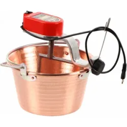 NuovaFac Cuoca Automatica  - Elektrischer Induktions-Rührtopf aus gehämmertem Kupfer - 9l - 5W