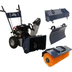 BullMach BM-SS 80 WEL - Benzin-Schneefräse mit Elektrostarter - Mehrzweckgerät - Loncin H200